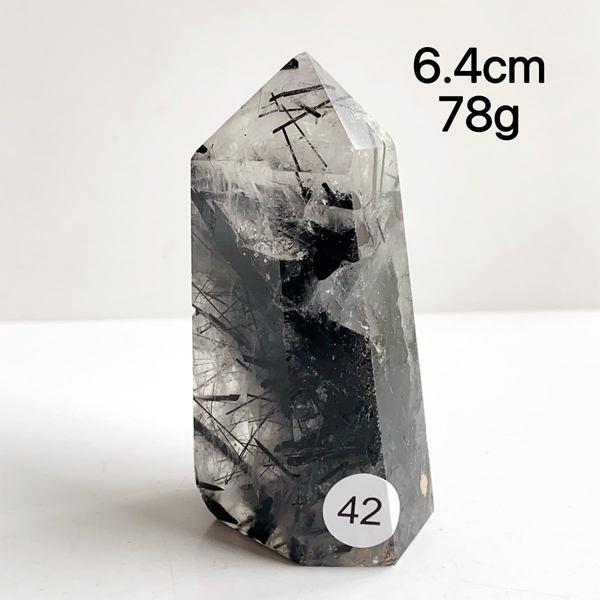 Natural Black Tourmaline Crystal Tower