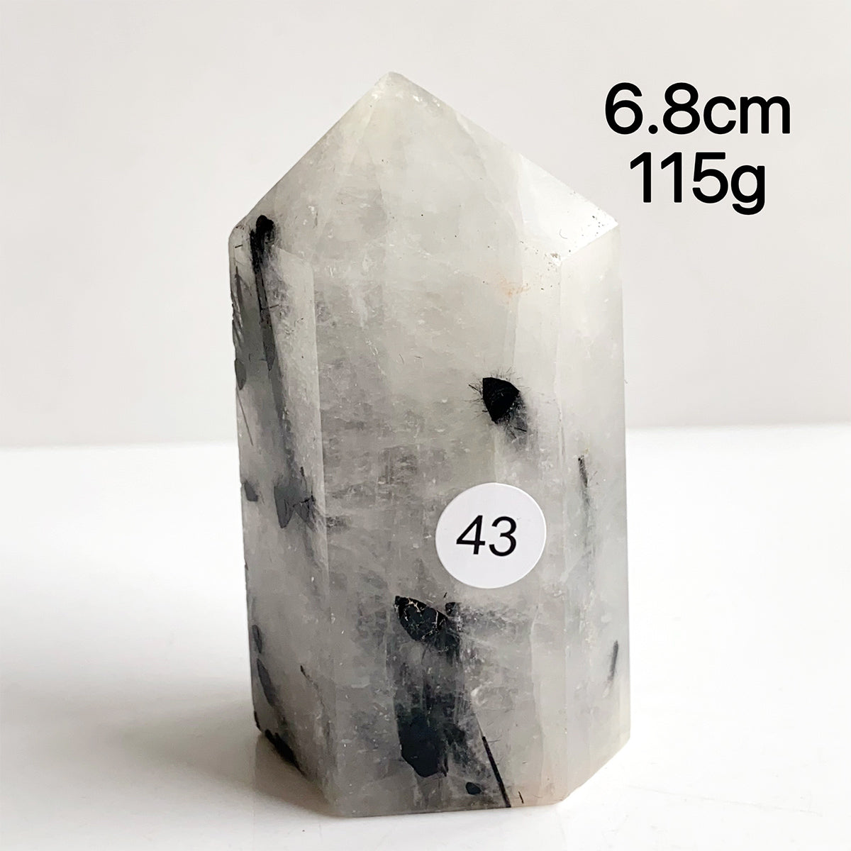 Natural Black Tourmaline Crystal Tower