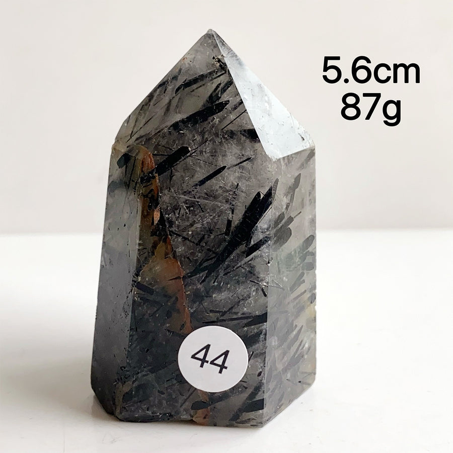 Natural Black Tourmaline Crystal Tower