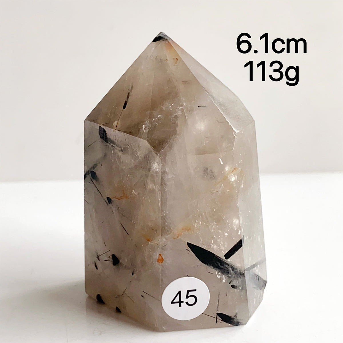 Natural Black Tourmaline Crystal Tower