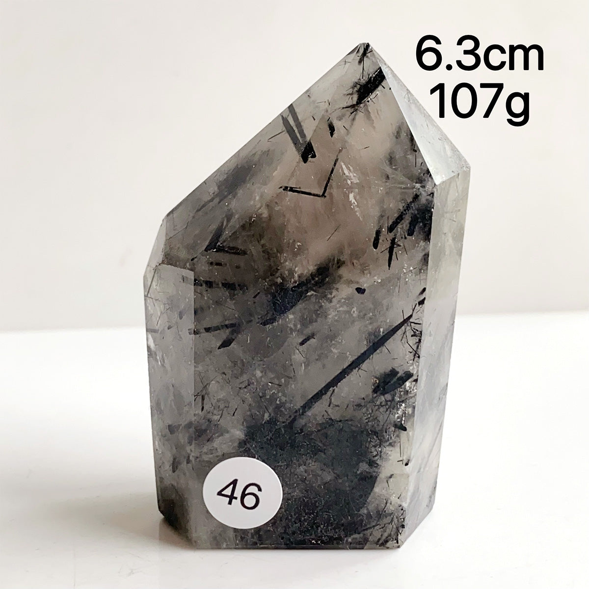 Natural Black Tourmaline Crystal Tower