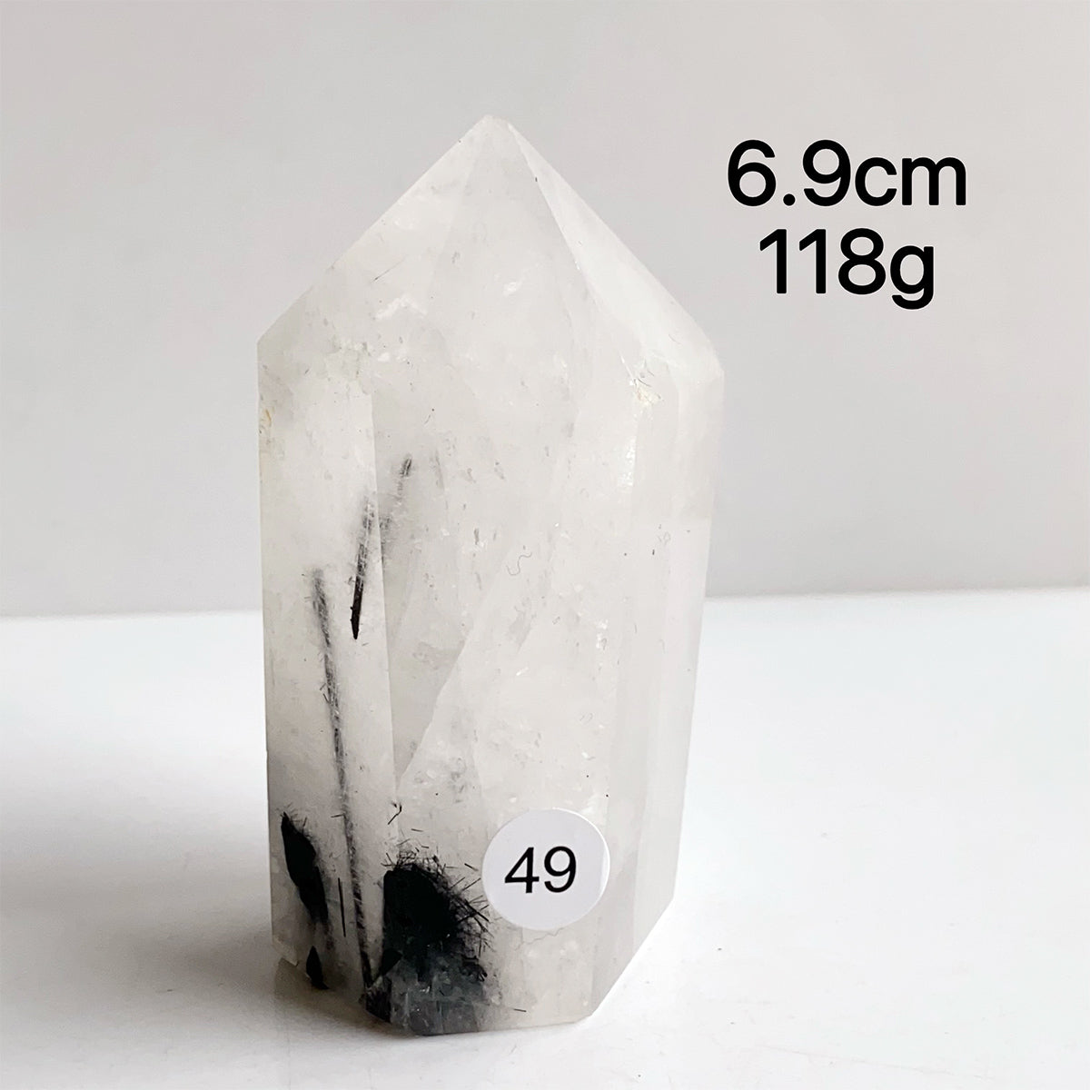 Natural Black Tourmaline Crystal Tower