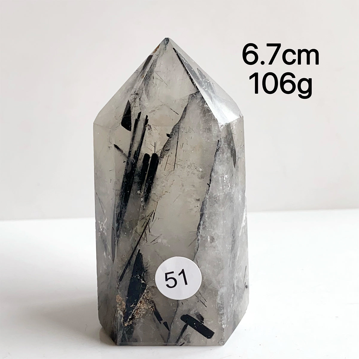 Natural Black Tourmaline Crystal Tower