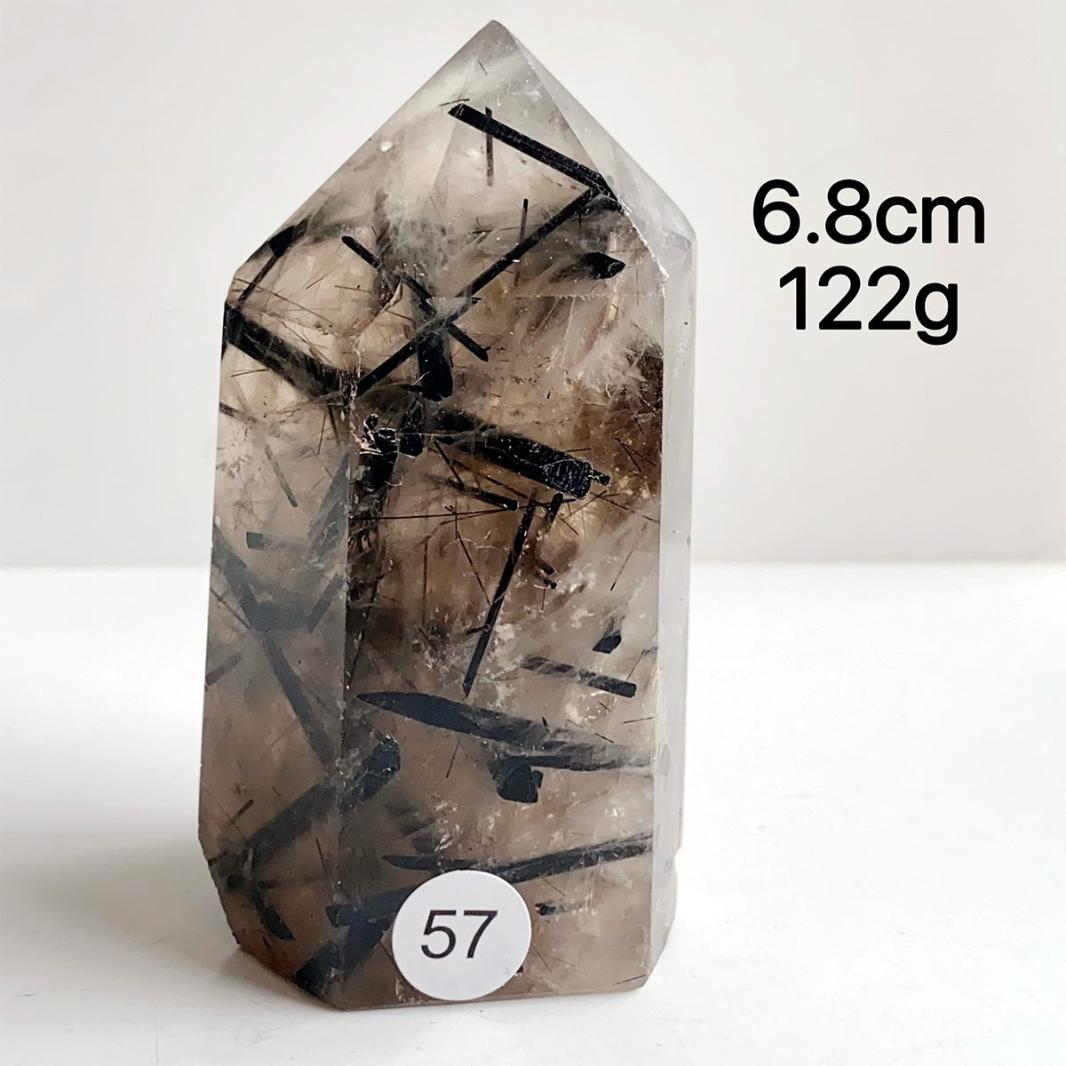 Natural Black Tourmaline Crystal Tower