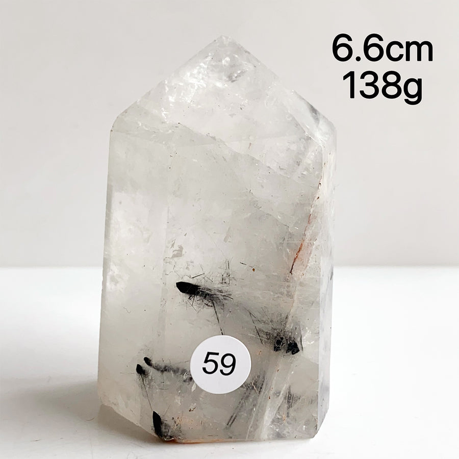 Natural Black Tourmaline Crystal Tower