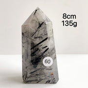 Natural Black Tourmaline Crystal Tower