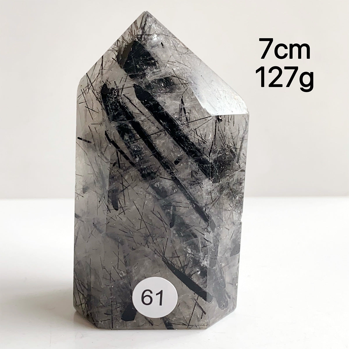 Natural Black Tourmaline Crystal Tower