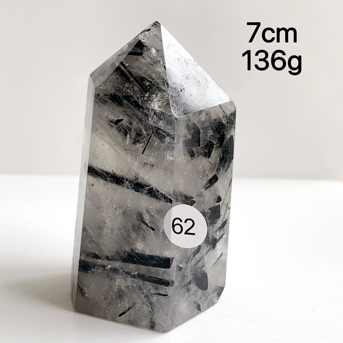 Natural Black Tourmaline Crystal Tower