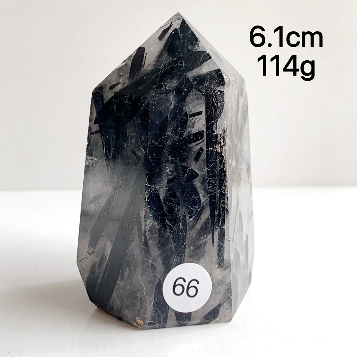 Natural Black Tourmaline Crystal Tower