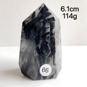 Natural Black Tourmaline Crystal Tower
