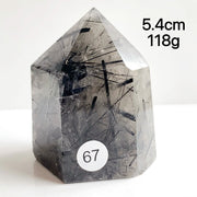 Natural Black Tourmaline Crystal Tower