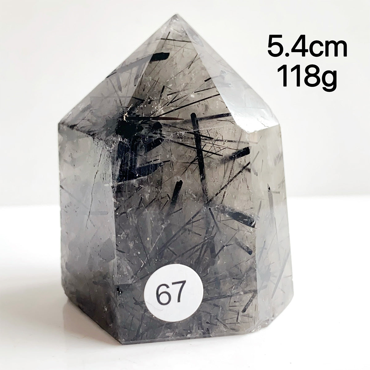 Natural Black Tourmaline Crystal Tower