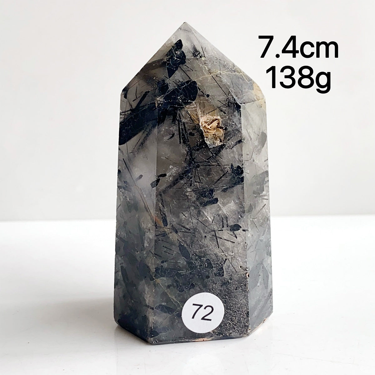 Natural Black Tourmaline Crystal Tower