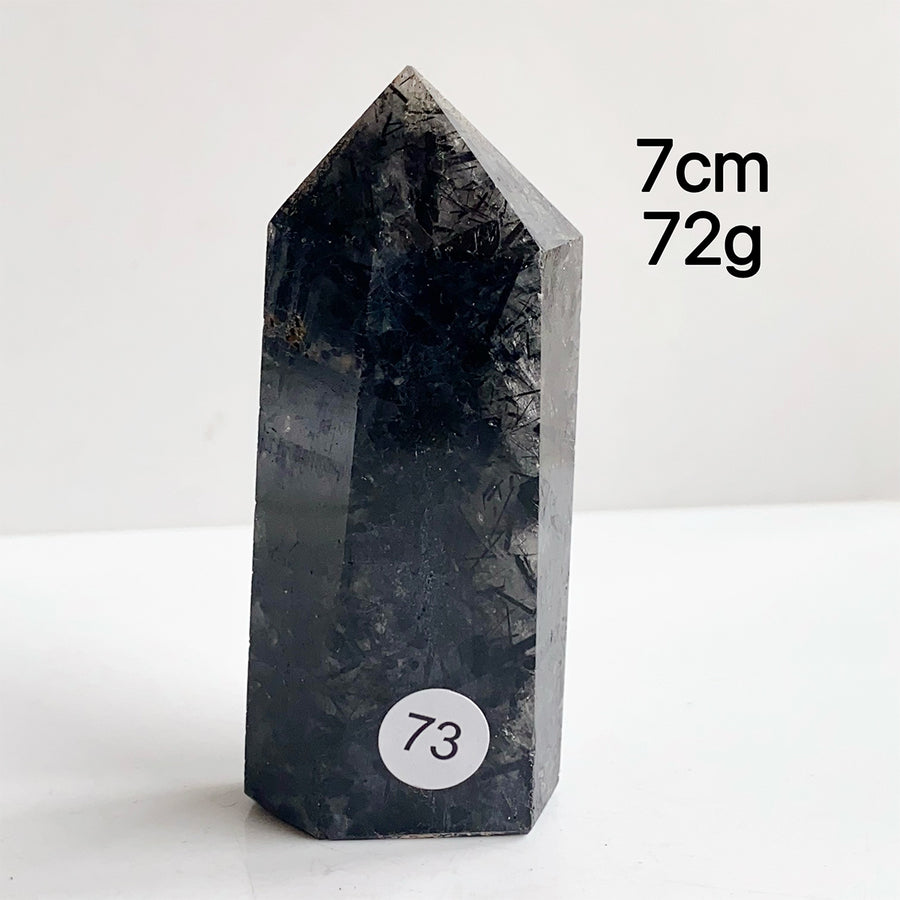 Natural Black Tourmaline Crystal Tower