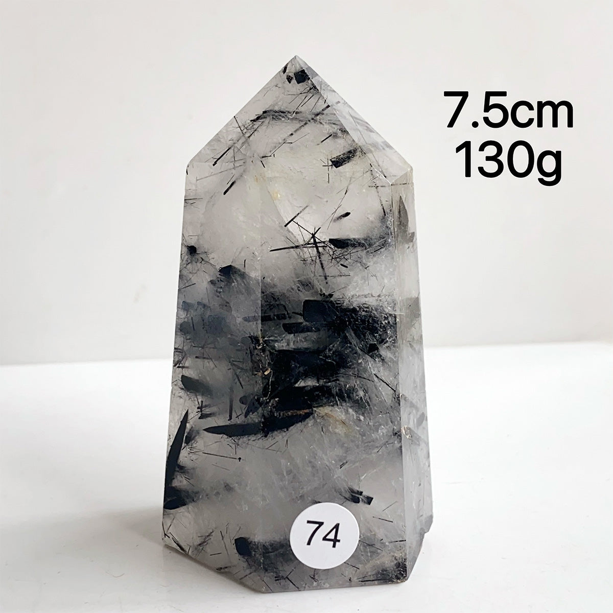 Natural Black Tourmaline Crystal Tower