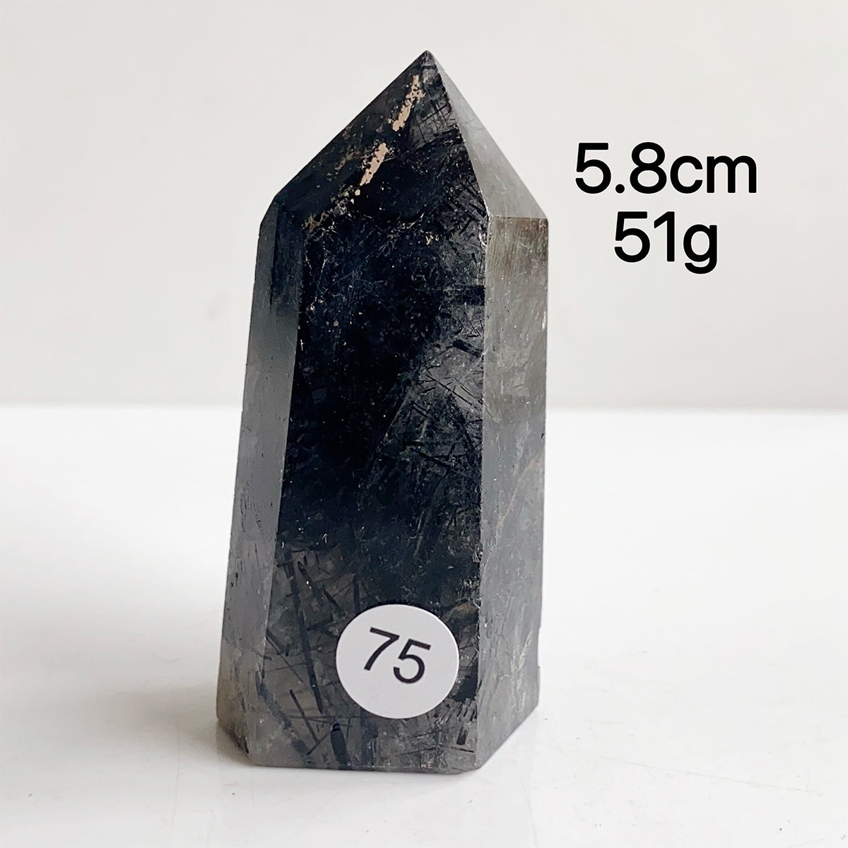 Natural Black Tourmaline Crystal Tower