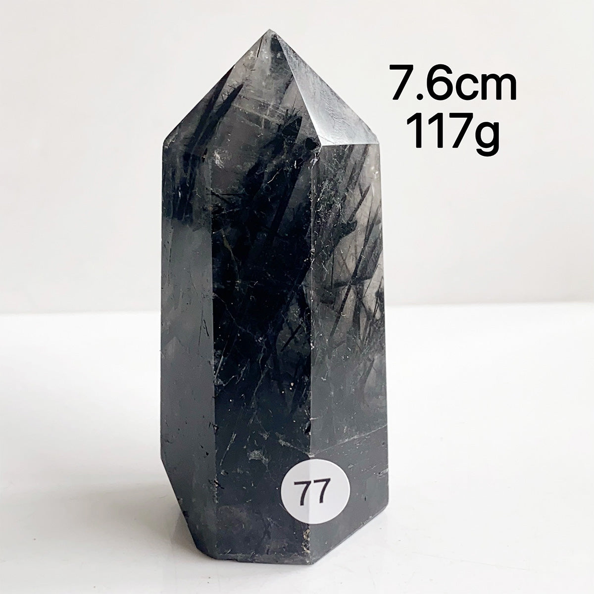 Natural Black Tourmaline Crystal Tower