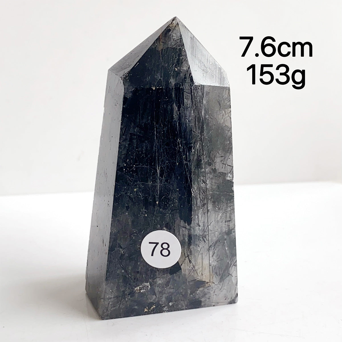 Natural Black Tourmaline Crystal Tower