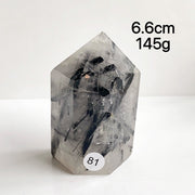 Natural Black Tourmaline Crystal Tower