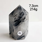 Natural Black Tourmaline Crystal Tower