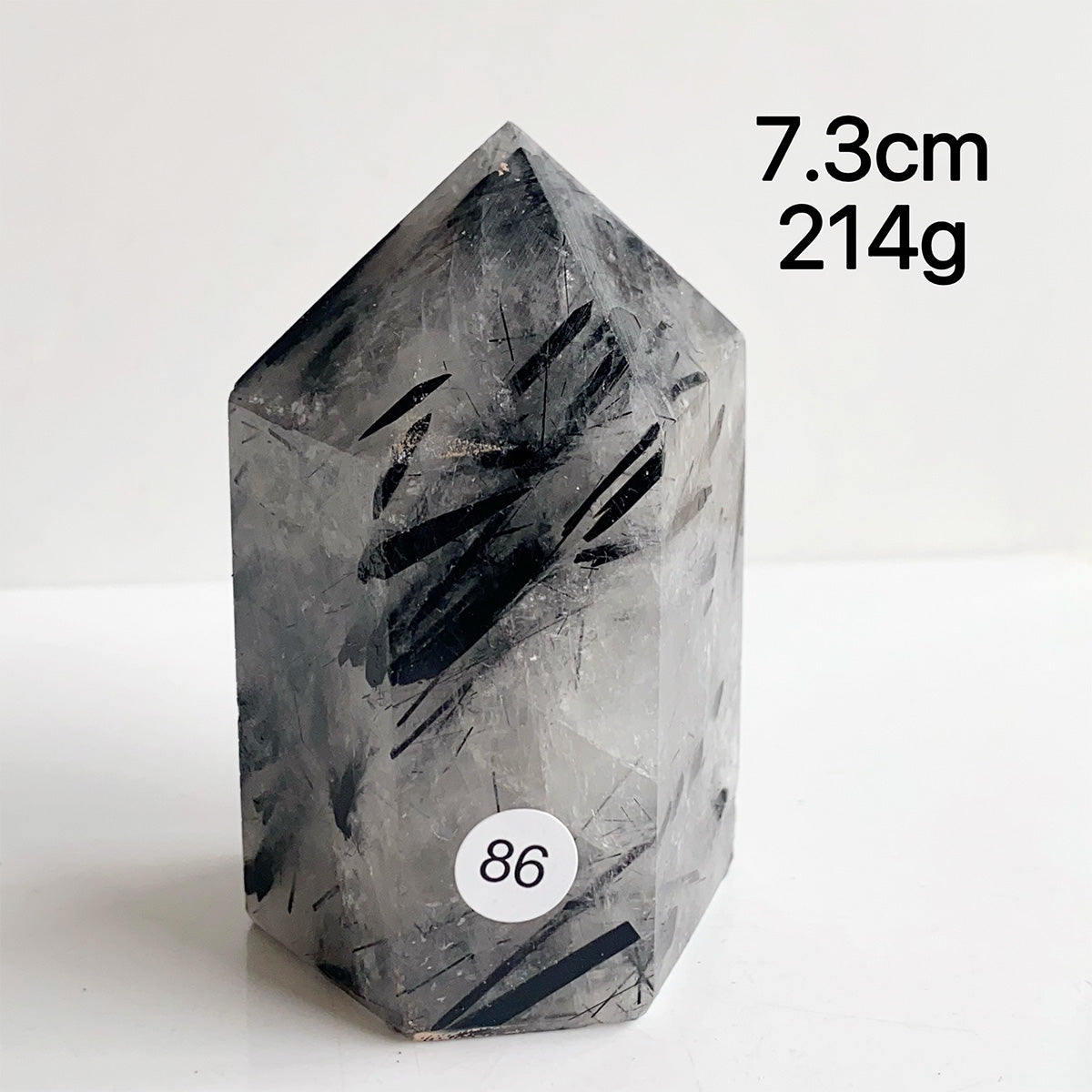 Natural Black Tourmaline Crystal Tower