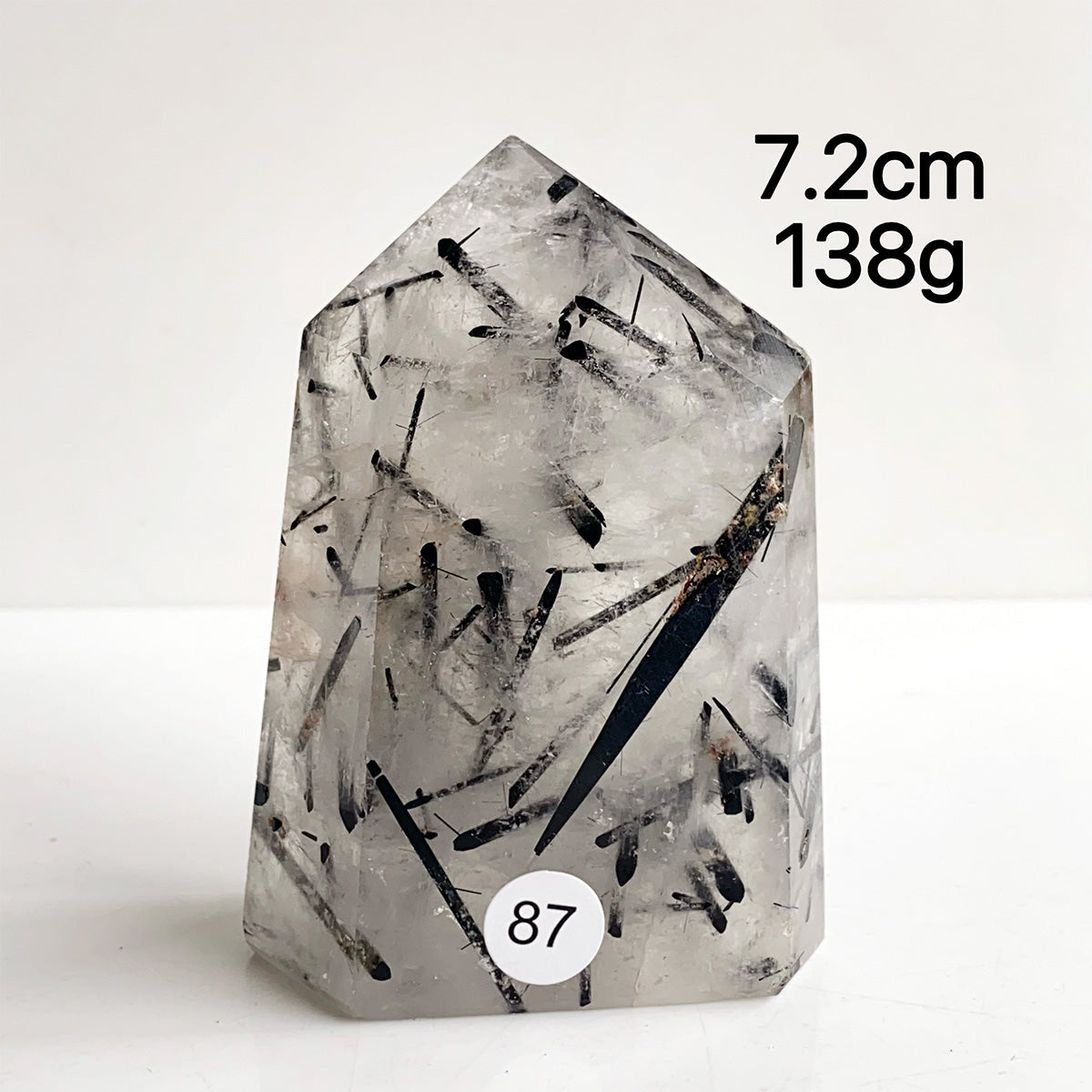 Natural Black Tourmaline Crystal Tower