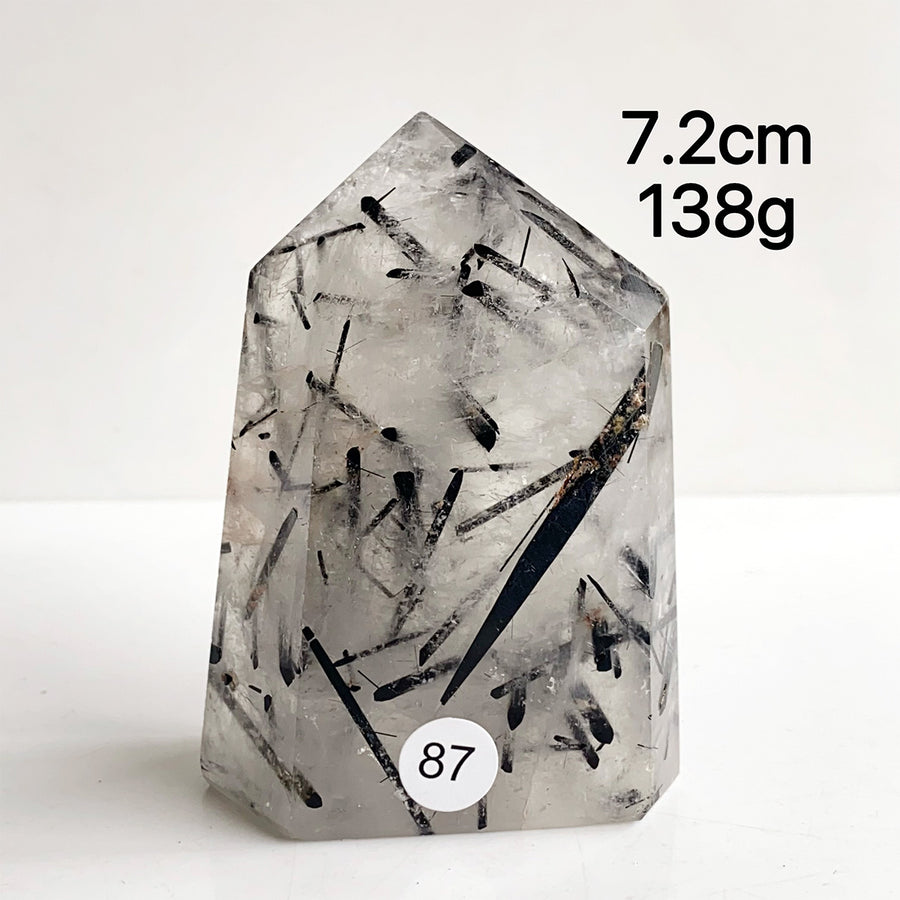 Natural Black Tourmaline Crystal Tower