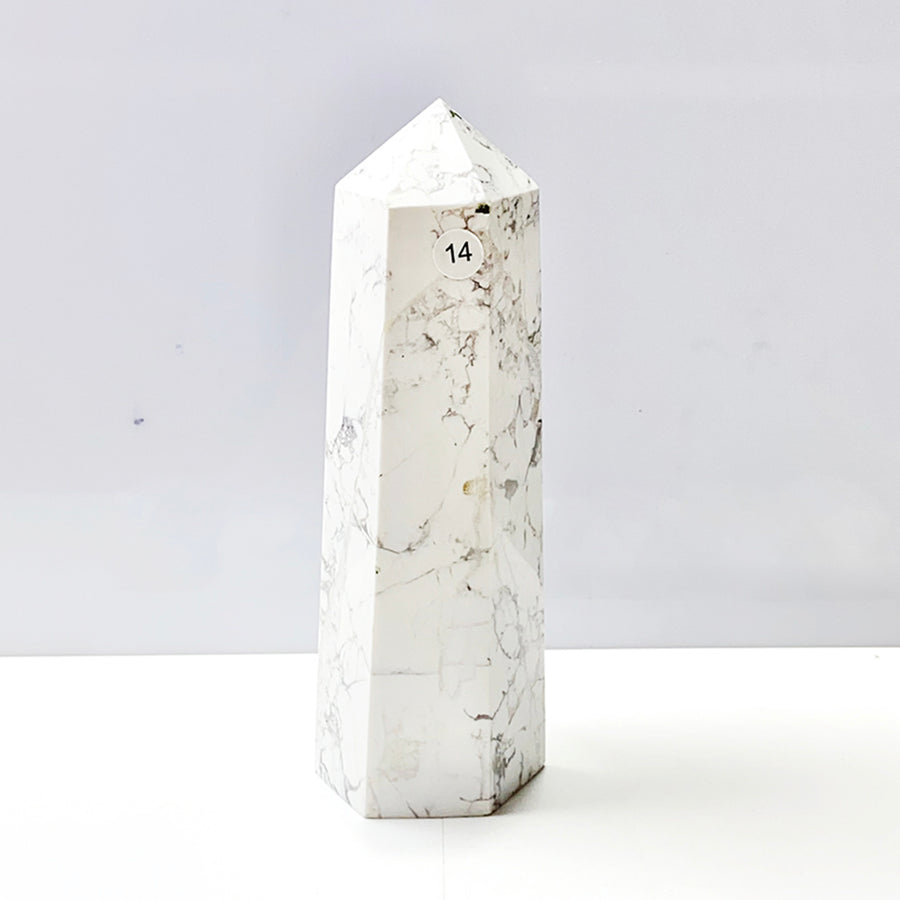 Howlite Crystal Tower Point