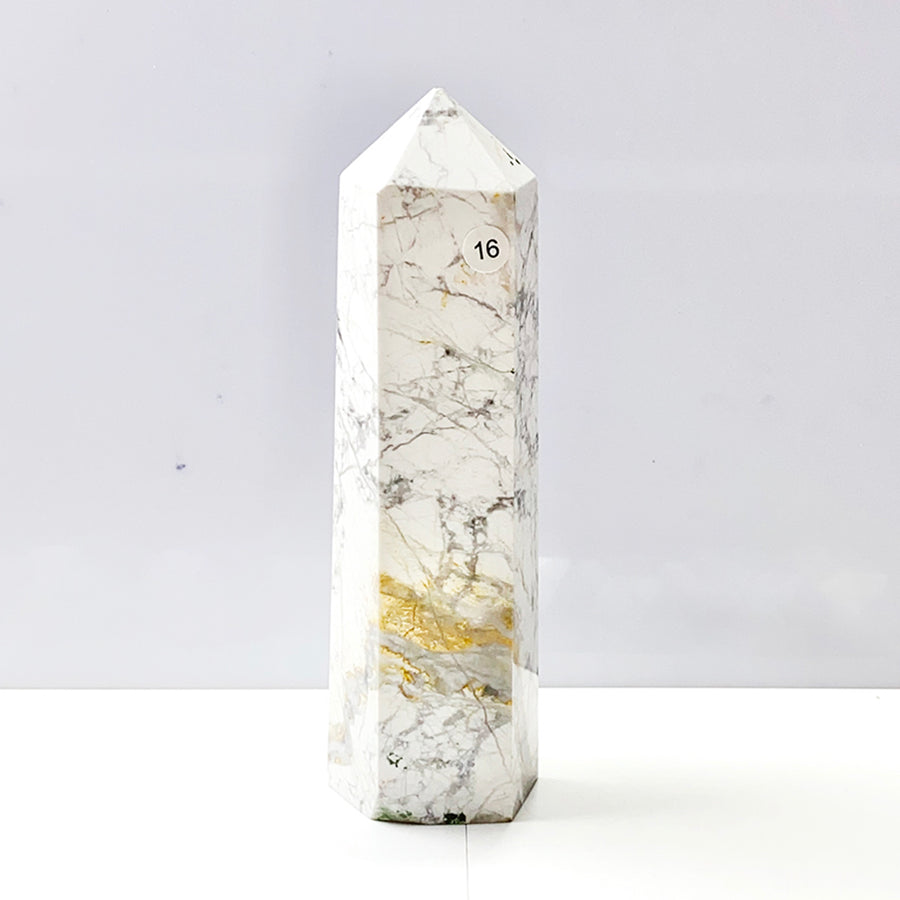 Howlite Crystal Tower Point
