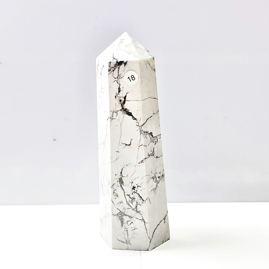 Howlite Crystal Tower Point