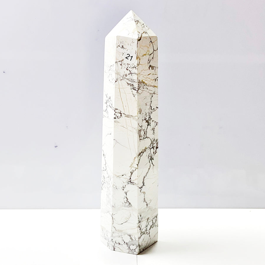 Howlite Crystal Tower Point