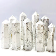 Howlite Crystal Tower Point