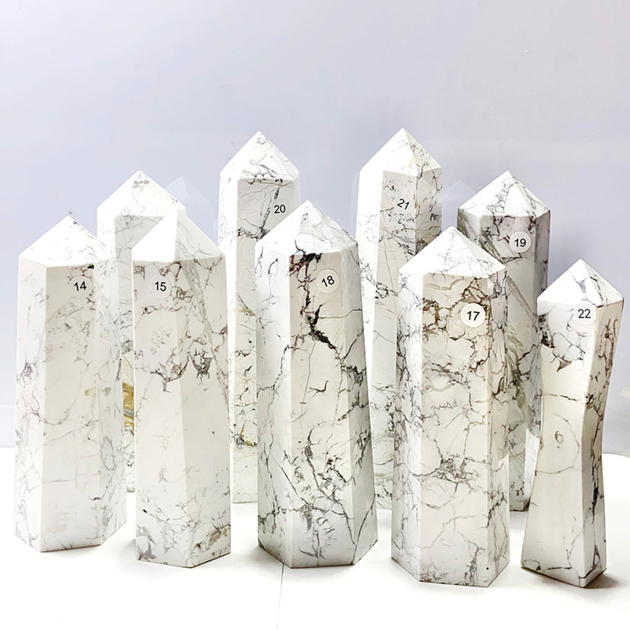 Howlite Crystal Tower Point