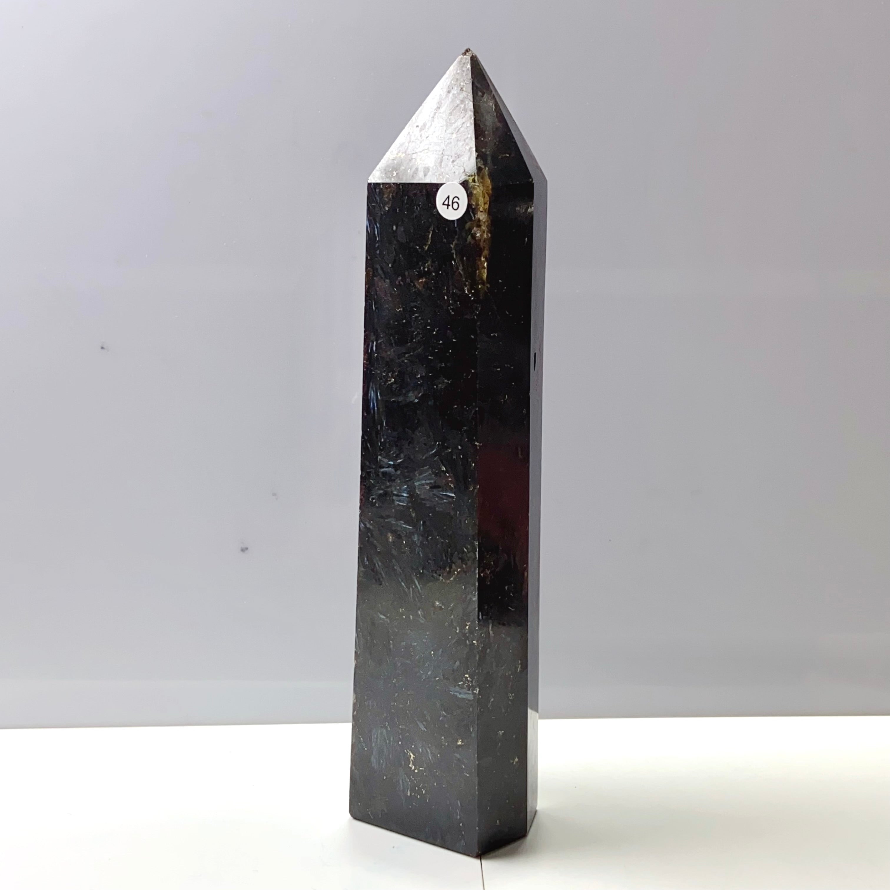 Astrophyllite Tower Reiki Crystal Healing Fireworks Energy Stone Ornament for Home Decor