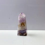 Pink Amethyst Agate Flower Crystal Tower