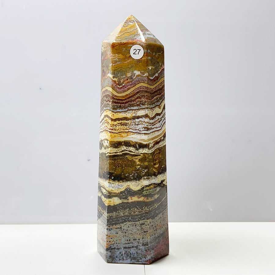 Desert Ocean Jasper Crystal Tower