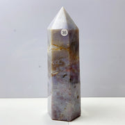 Pink Ocean Jasper Crystal Tower