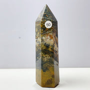 Yellow Ocean Jasper Crystal Tower
