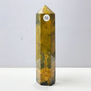 Yellow Ocean Jasper Crystal Tower