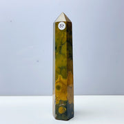 Yellow Ocean Jasper Crystal Tower