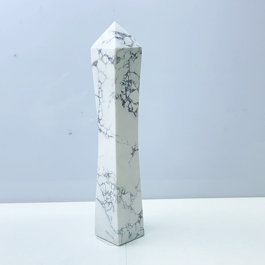 Howlite Crystal Tower Point