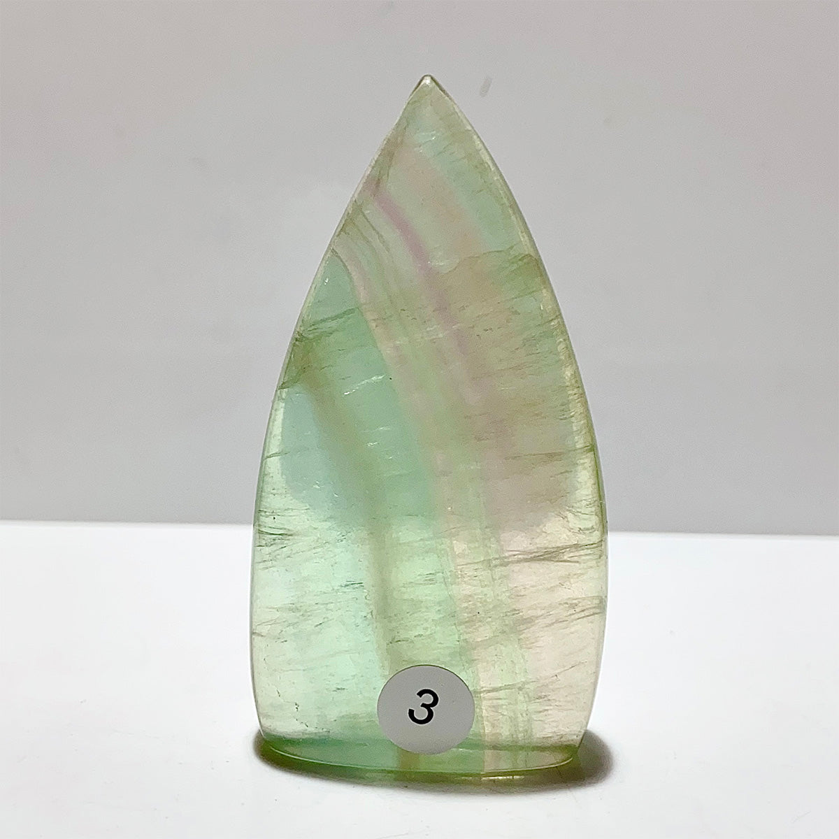 Natural Rainbow Fluorite Crystal Flame Water Drop