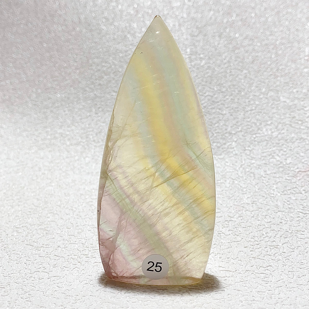 Natural Rainbow Fluorite Crystal Flame Water Drop