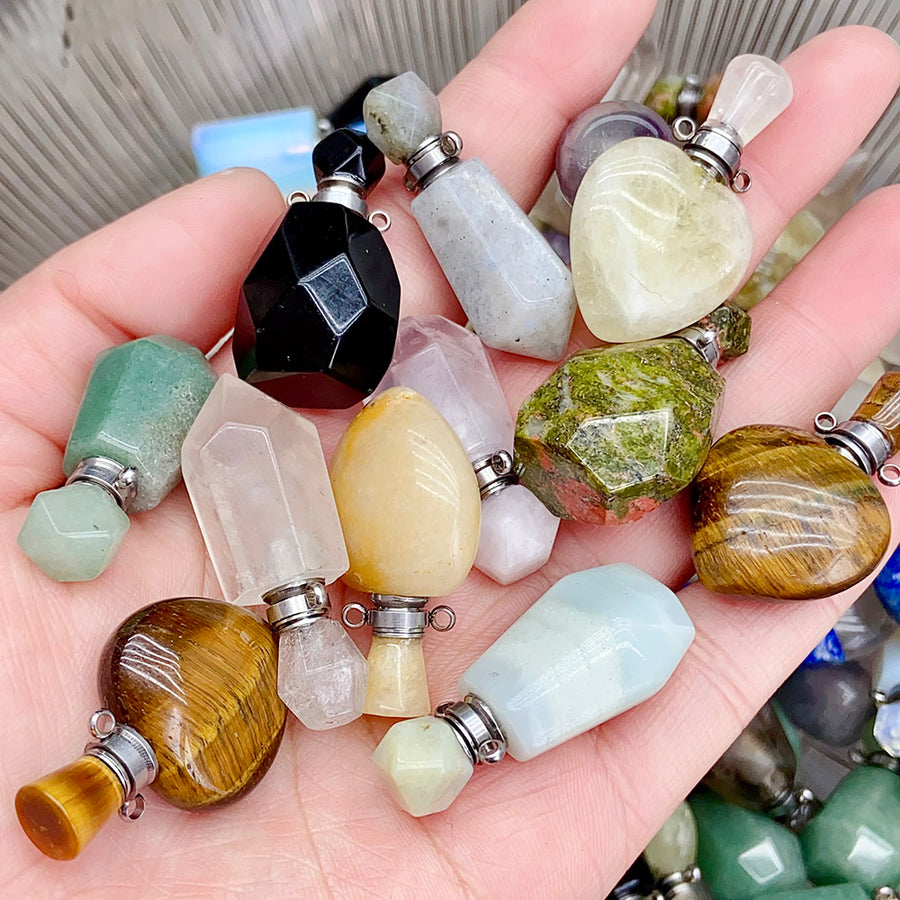 Crystals Perfume Bottle Pendant Confetti 3-5cm