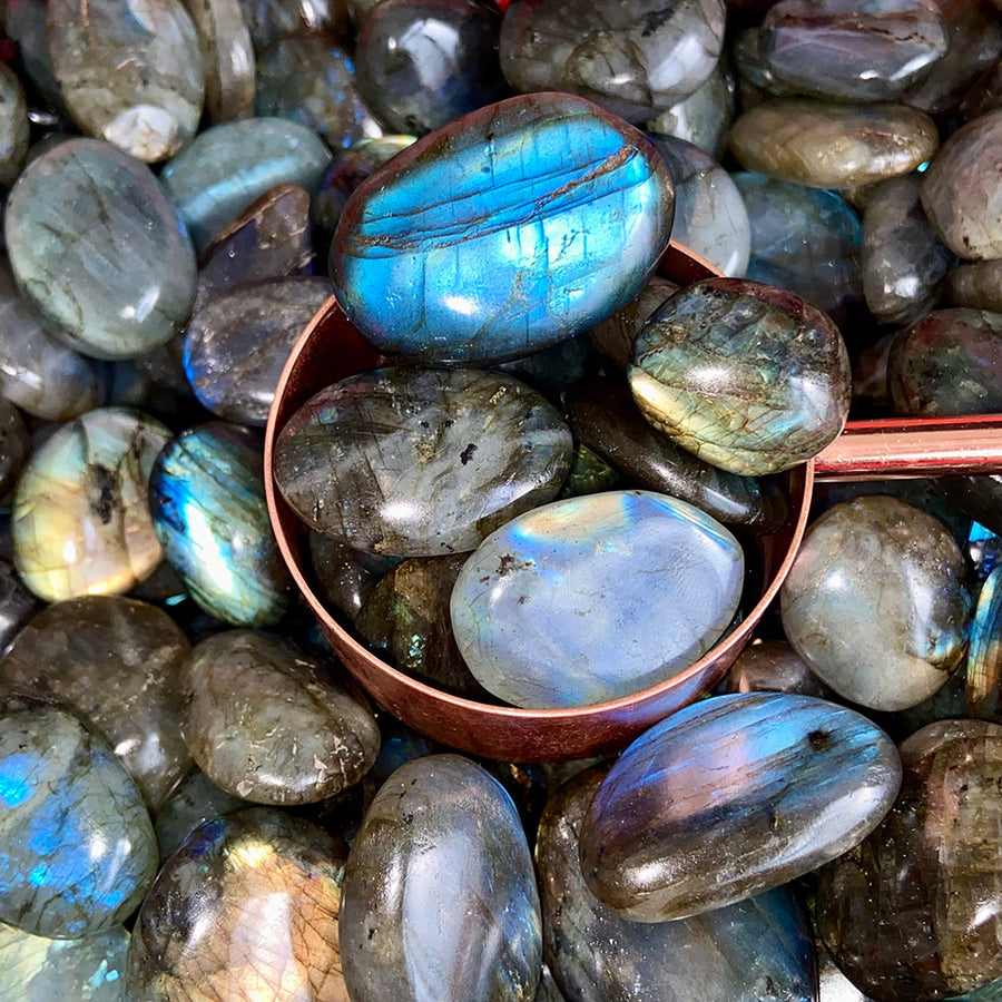 Natural Labradorite Palm Confetti