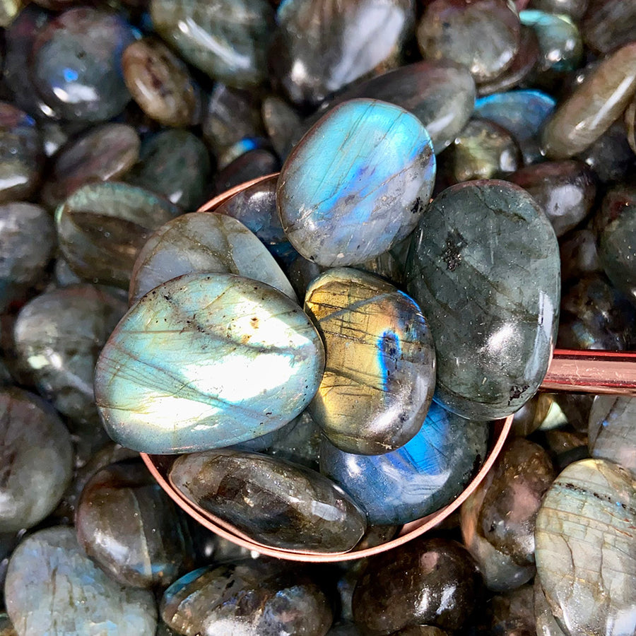Natural Labradorite Palm Confetti