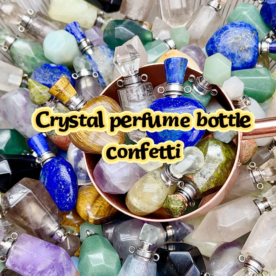 Crystals Perfume Bottle Pendant Confetti 3-5cm