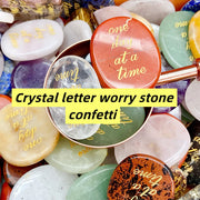 Crystal Letter Worry Stone Confetti 4-5cm