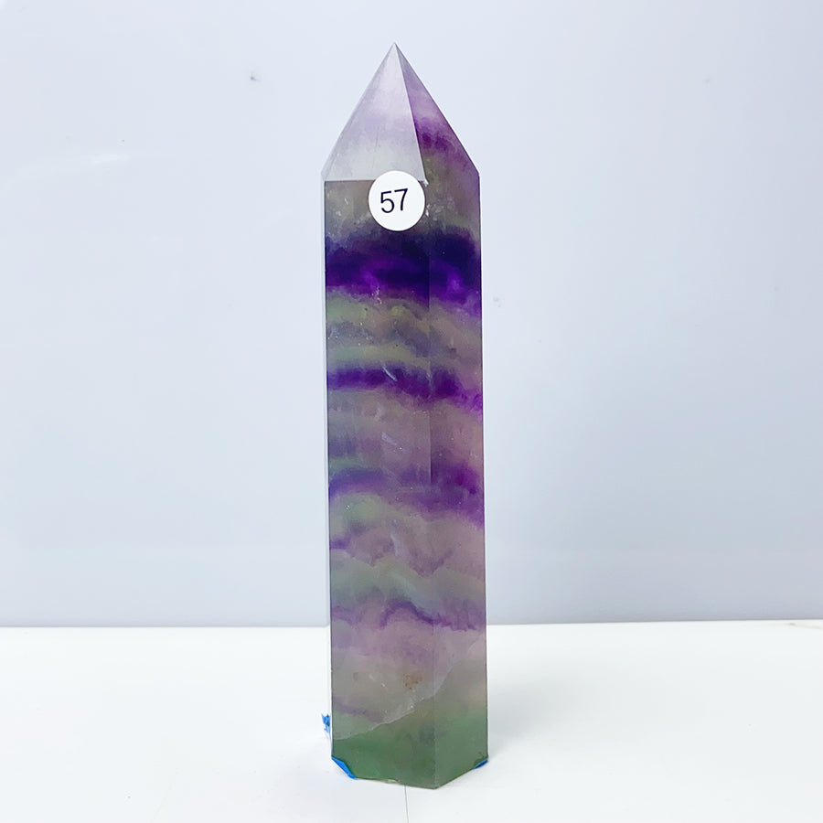 Silk Fluorite Crystal Tower