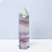 Silk Fluorite Crystal Tower